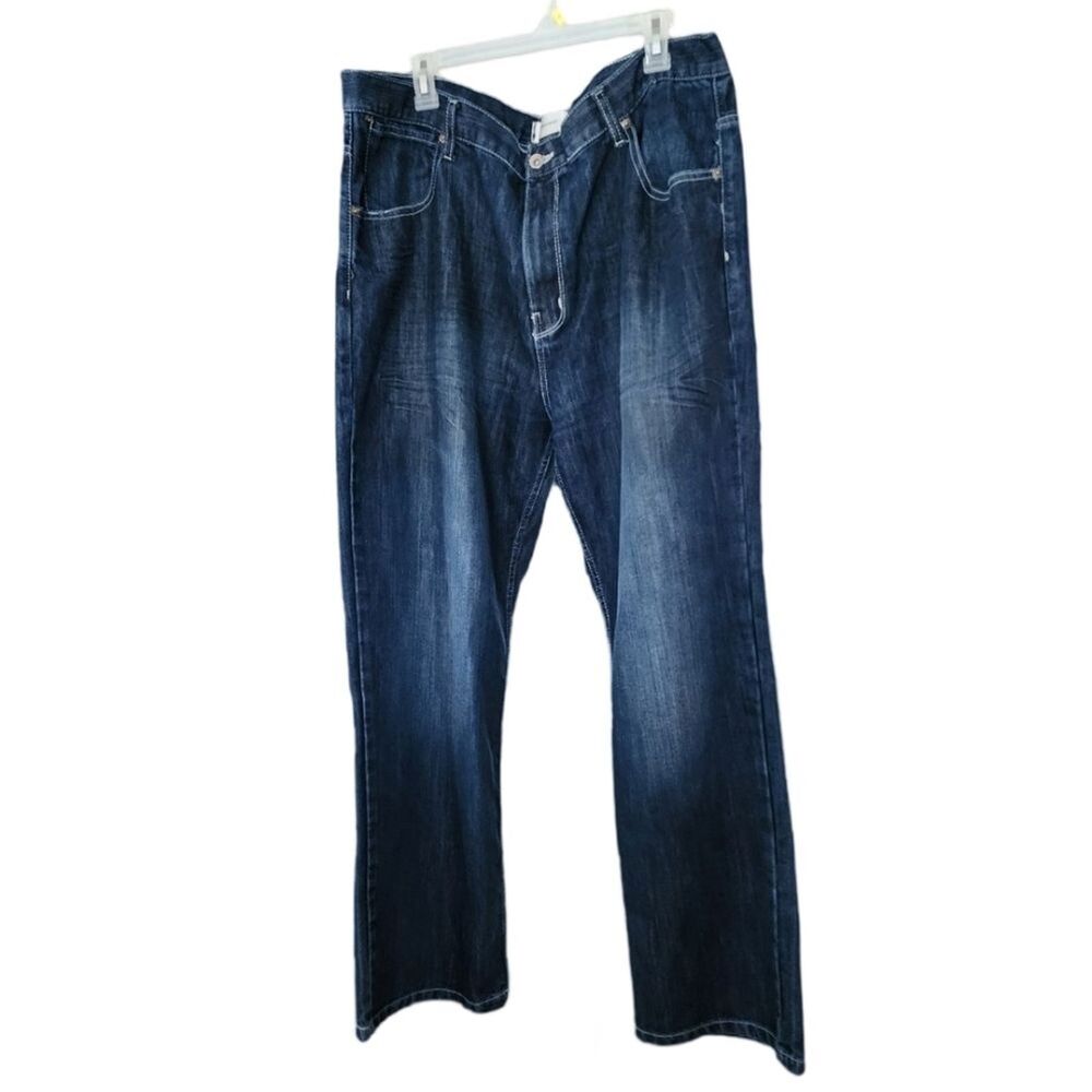 Paper Denim & Cloth Men's Jeans‎ 42x32 Blue Straight Leg Flap Pockets Mid Rise